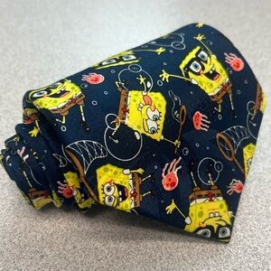 SpongeBob SquarePants Nickelodeon Vintage 2002 Men's Tie Jellyfish Polyester
